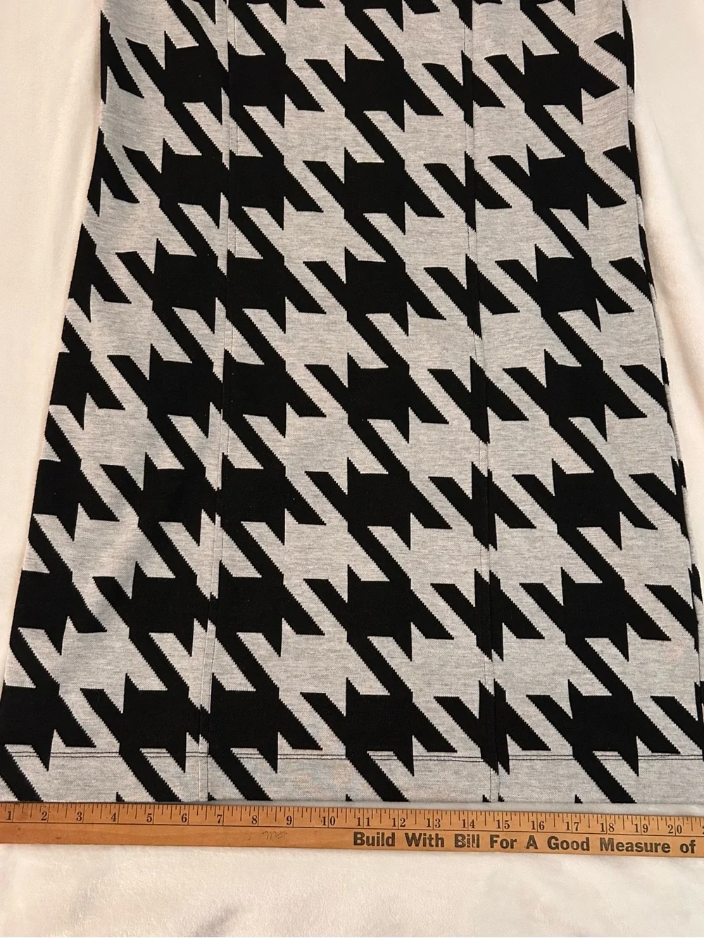 CHRIS McLauglin Black and White Houndstooth Knee-Length Dress size 14 - Picture 6 of 10